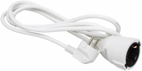 Malmbergs Skjøteledning 3m jord 3G1,5mm² Hvit