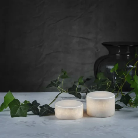 Unison Marble S Bordlys Hvit Marmor – timer_2