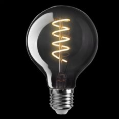 Unison NERO dekorpære 80mm E27 4W 2200K – 3-stegs med minne