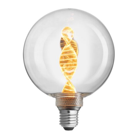 Unison DNA Globe dekorpære 125mm Klar E27 3.6W 1800K – 3-steg