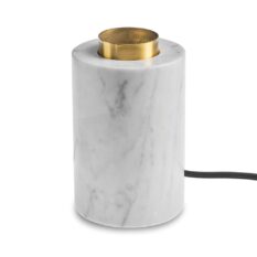Unison Marble Bordlampe White Silk Matt E27