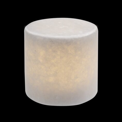 Unison Marble L Bordslampe ekte marmor White Silk