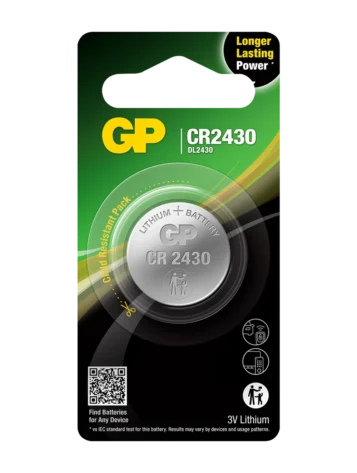 GP CR2430 litium knappcellebatteri – 1 stk
