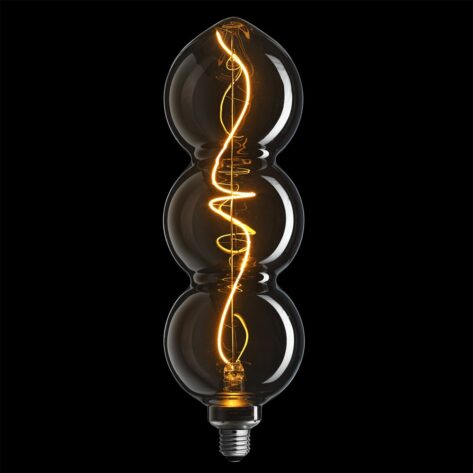 Unison TRIPLE NERO E27 1800K 4W 3-steg dimbar