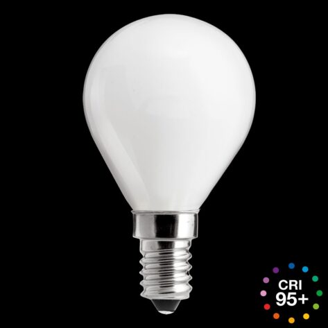 E14 opal klot 4.5W 2200K 3-steg dimbar LED