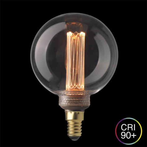 Dekor glob E14 1800K dimbar LED 2.3W klar 80mm