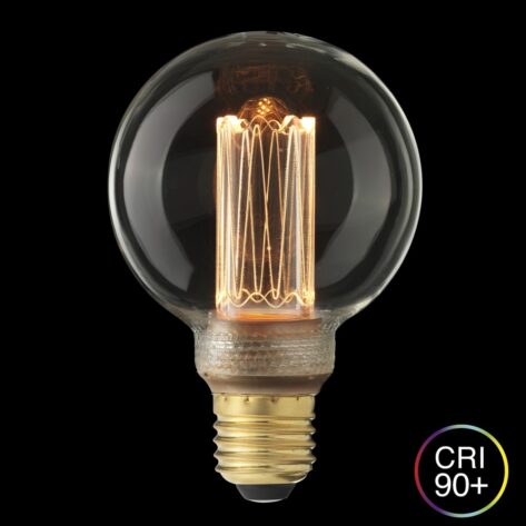 Unison E27 LED 3.5W 1800K dimbar glob 80mm klar