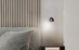 Oppladbar vegglampe LED sort dimbar Batteri