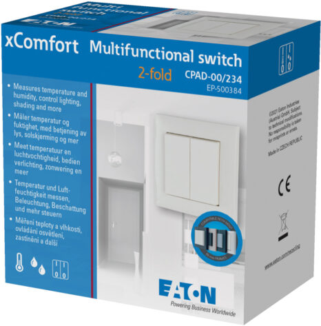 Eaton xComfort trådløs 2-felt trykknapp 500384