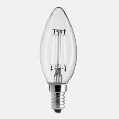UNI-WHITE Kronelys Klar E14 4W 2700K Dimbar