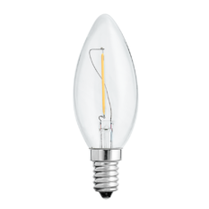 UNI-LEDISON kronelys klar E14 1W 2700K