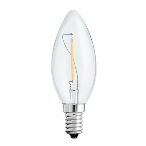 UNI-LEDISON kronelys klar E14 1W 2700K