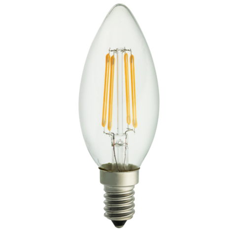 LEDISON klassisk kronelys klar E14 4W 2700K dimbar