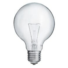 Unison Glob 80mm klar E27 25W – dekorativ globepære