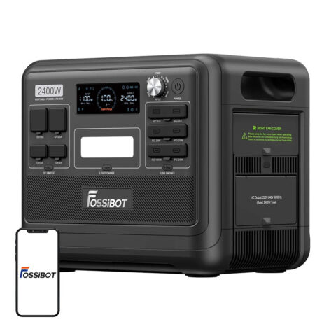FOSSiBOT F2400 bærbar kraftstasjon 2400W Sort