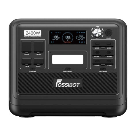 FOSSiBOT F2400 bærbar kraftstasjon 2400W Sort