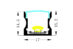 NP Aluprofil Sort 1M LED Stripe 17x15mm