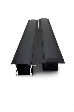 NP 2515 Sort Aluprofil LED Stripe 25x15mm 2M