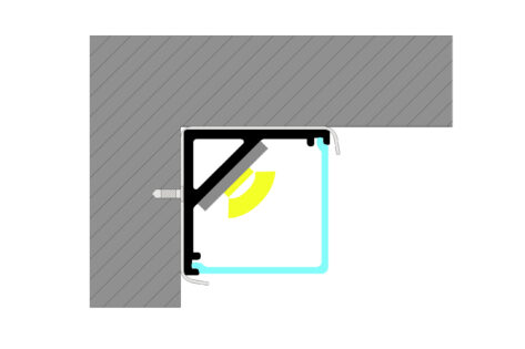 NP 1616B Hjørneprofil LED Stripe 16x16mm 1M