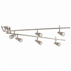 R-Line Bris Taklampe 6x6W GU10 WarmDim Børstet Stål