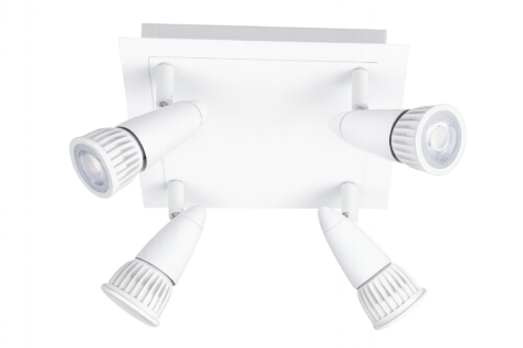 R-Line Bris GU10 Takspot 4x6W WarmDim Matt Hvit