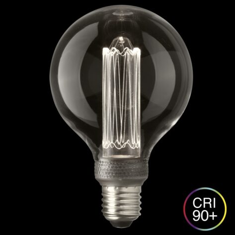 Unison Globe LED E27 G100 Klar 2,5W 3000K Dimbar