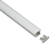 [ Outlet ] Knight 12 Sort Aluprofil 1m Innfelt/utenpåliggende
