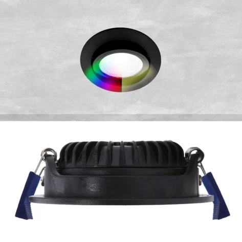 EcoDim Zigbee RGBWW Downlight Sort IP54 6W 2700–6000K_5