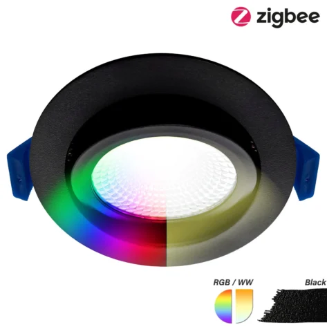 EcoDim Zigbee RGBWW Downlight Sort IP54 6W 2700–6000K