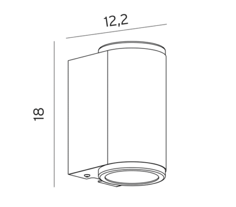 Mandal-1370-vegglampe-opp-ned-matt